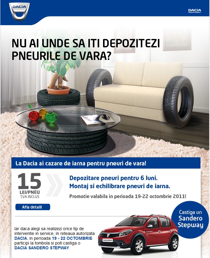Marketing Dacia - Depozitul de pneuri